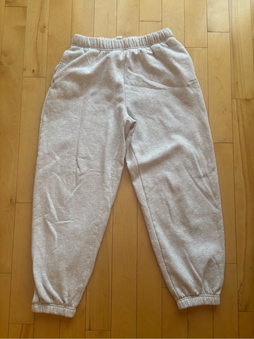 Women Gray Cozy Fleece Jogger Pants - Elastic Waist